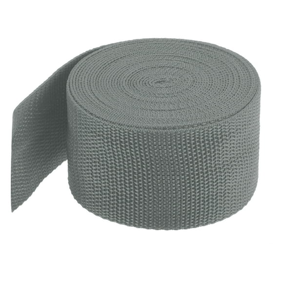 Uxcell Lightweight Polypropylene Webbing Strap 5cm 5 Yard Backpack Strapping Band Grey for Cargo Straps