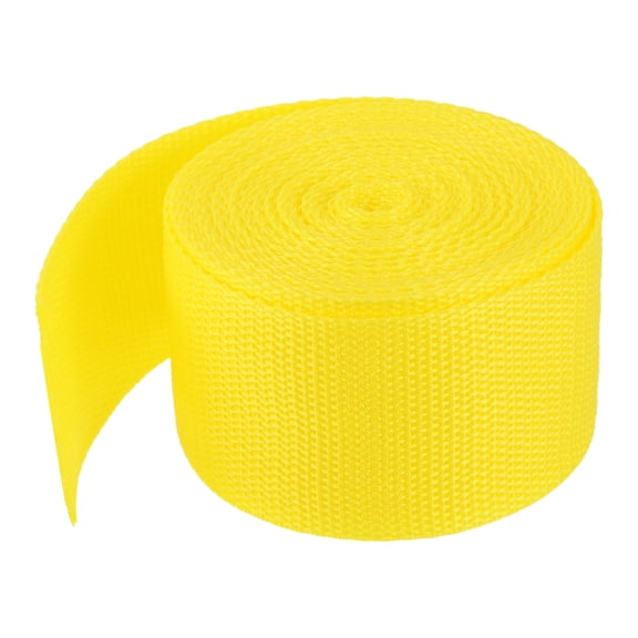 Uxcell Lightweight Polypropylene Webbing Strap 5cm 5 Yard Backpack Strapping Band Lemon Yellow for Cargo Straps