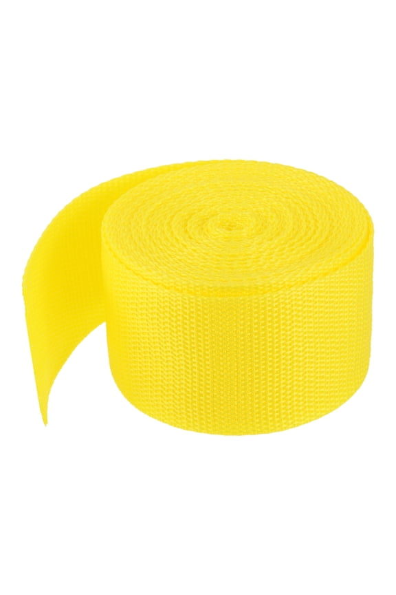 Lightweight Polypropylene Webbing Strap 5cm 5 Yard Backpack Strapping Band Lemon Yellow for Cargo Straps