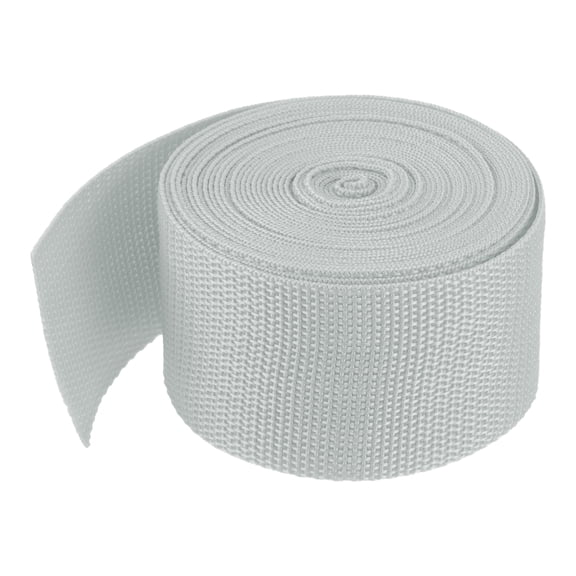 Uxcell Lightweight Polypropylene Webbing Strap 5cm 5 Yard Backpack Strapping Band Light Grey for Cargo Straps