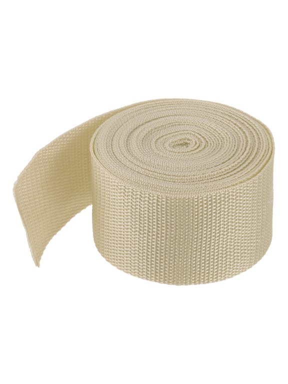 Lightweight Polypropylene Webbing Strap 5cm 5 Yard Backpack Strapping Band Light Khaki for Cargo Straps