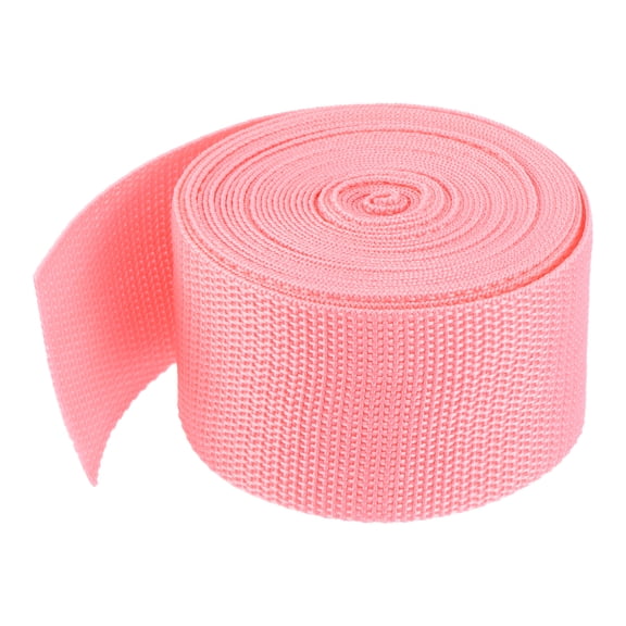 Uxcell Lightweight Polypropylene Webbing Strap 5cm 5 Yard Backpack Strapping Band Pink for Cargo Straps