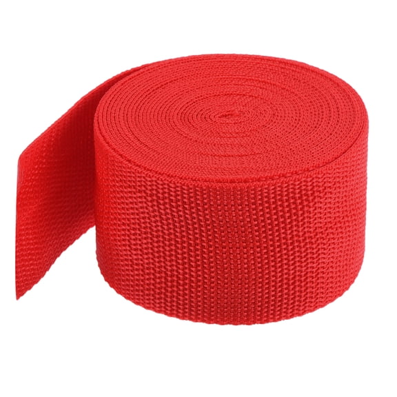 Uxcell Lightweight Polypropylene Webbing Strap 5cm 5 Yard Backpack Strapping Band Red for Cargo Straps