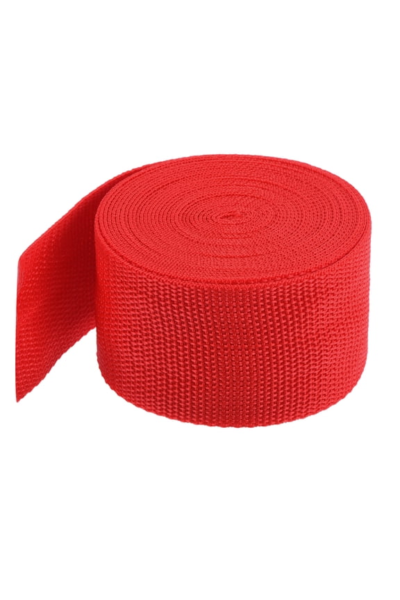 Lightweight Polypropylene Webbing Strap 5cm 5 Yard Backpack Strapping Band Red for Cargo Straps