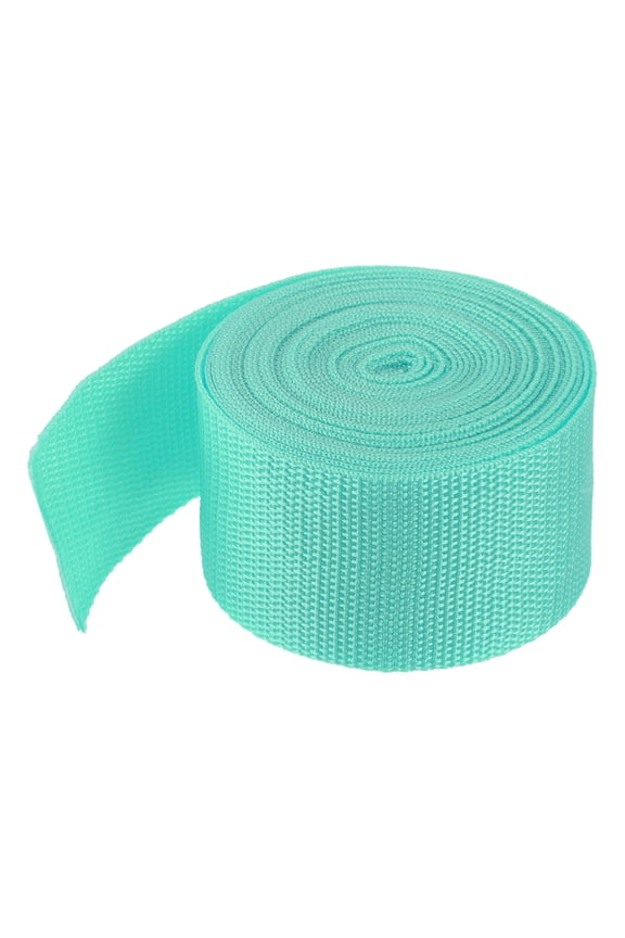 Lightweight Polypropylene Webbing Strap 5cm 5 Yard Backpack Strapping Band Turquoise Green for Cargo Straps