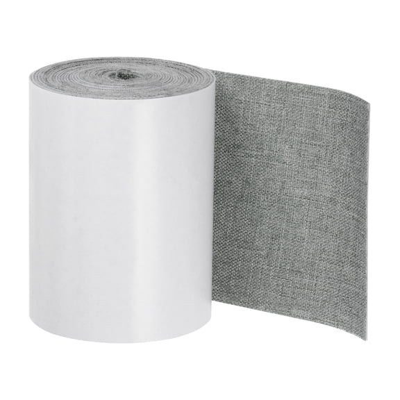 Uxcell Linen Repair Patches Self-Adhesive Fine Linen Couch Fabric Patches Tape Can Be Used for Furniture Dark Grey 3"x118"