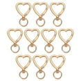 thumbnail image 1 of Uxcell Little Heart Keychain Clip, Little Heart Swivel Key Ring Snap Hook Clip Zinc Alloy Trigger Spring Buckle Light Gold 1.61"x1.02"x0.71", 1 of 7