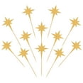thumbnail image 1 of Uxcell Little Star Cupcake Toppers, Sparkle Star Cupcake Picks Birthday Cake Decoration Gold 50, 1 of 7