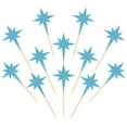 thumbnail image 1 of Uxcell Little Star Cupcake Toppers, Sparkle Star Cupcake Picks Birthday Cake Decoration Lake Blue 50, 1 of 7