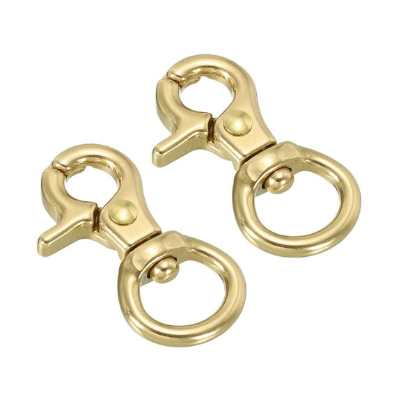 Uxcell Lobster Clasp Keychains, 2 Pack 2/1 Inch Round Clasps Swivel Trigger Snap Hook