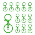 thumbnail image 1 of Uxcell Lobster Claw Clasp Hook Keychain with Swivel Trigger Clip Flat Split Keychain Ring, Green, 12 Pcs, 1 of 6