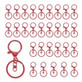 thumbnail image 1 of Uxcell Lobster Claw Clasp Hook Keychain with Swivel Trigger Clip Flat Split Keychain Ring, Red, 30 Pcs, 1 of 6