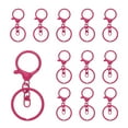 thumbnail image 1 of Uxcell Lobster Claw Clasp Hook Keychain with Swivel Trigger Clip Flat Split Keychain Ring, Rose Red, 12 Pcs, 1 of 6