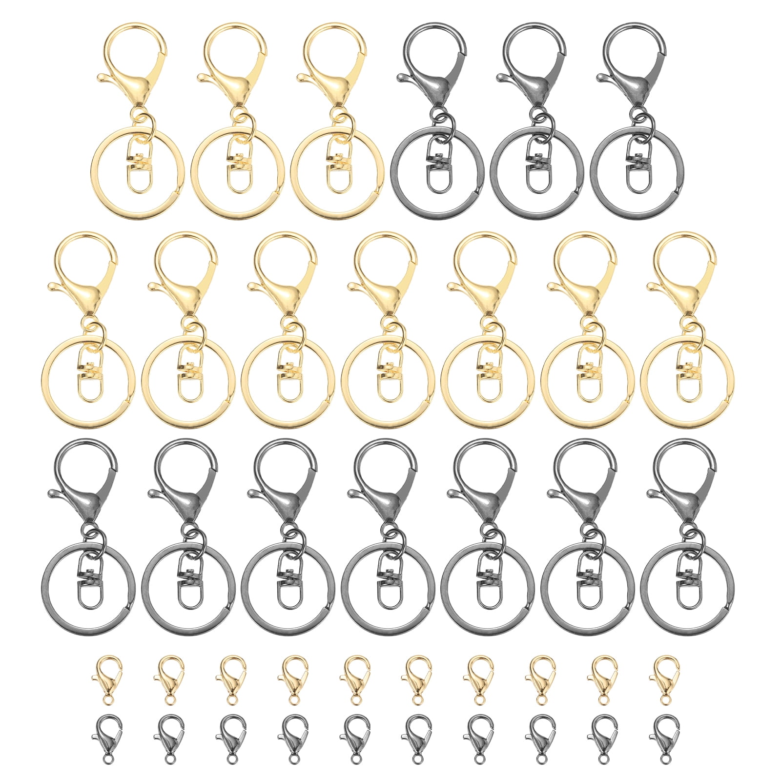 Uxcell Lobster Claw Clasps Keychain, 20 Pcs Metal Lobster Claw Clasp ...