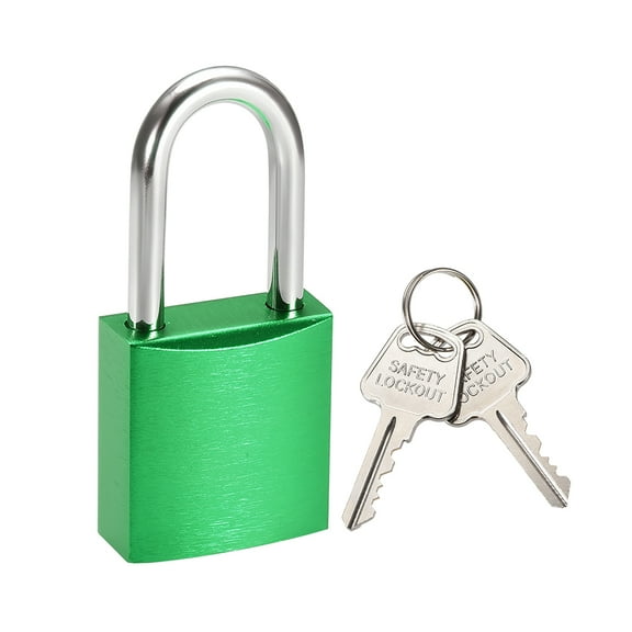 Uxcell Lock 1-1/2 Inch Shackle Different Padlock Lock Aluminum Alloy Green 1pcs