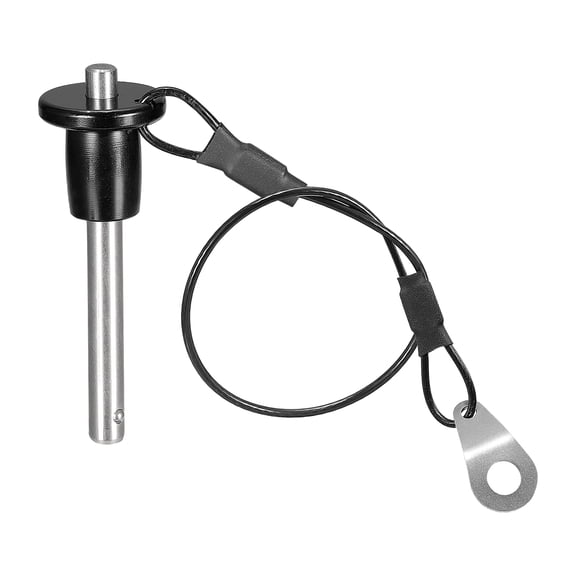 Uxcell Lock Pins, 304 Stainless Steel Grip Push Button Locking Quick Release Pin with 24cm Wire, 6mm to 30mm
