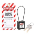 thumbnail image 1 of Uxcell Lockout Tagout Locks with Key, Loto Locks Safety Padlock Keyed Different with Lockout Tag Style 2, Black, 1 of 6