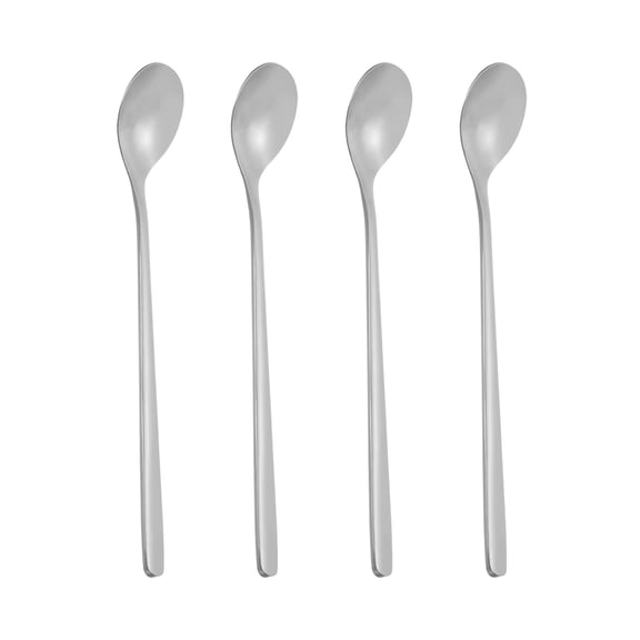 Uxcell Long Handle Ice Tea Spoon, 4 Pcs 8 Inch Long Coffee Spoons, Silver Tone