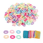 Uxcell Loom Loops Refill Kit for 7" Weaving Loom 7-Colors 500Pcs, Flowers Rainbow Cloth Elastic Bands Weaving Refill Loops for Potholder Coasters DIY Craft Bracelet Making Hair Ties