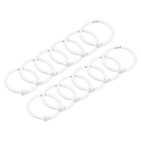 Uxcell Loose-Leaf Binder Rings, 30mm/ 1.18" Metal Book Ring, White, 24Pack