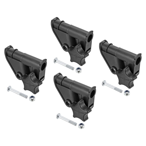 Uxcell Lounge Chair Seat Latch Hinge Thickened Fixed Catch Lock and Release, Black 2 Set