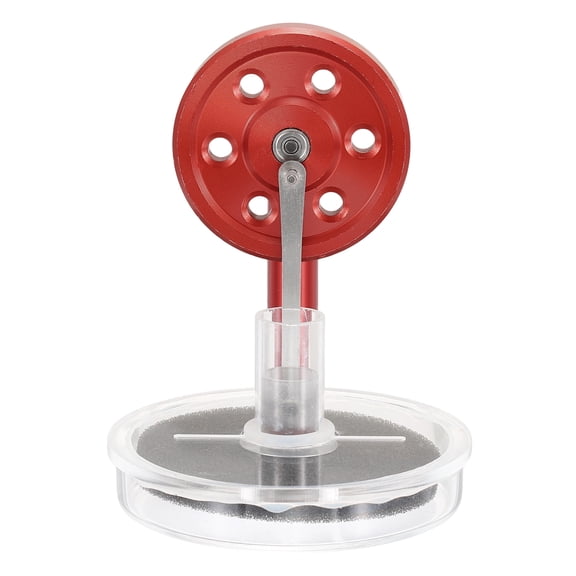 Uxcell Low Temperature Stirling Engine, Heat Engine Model Steam Motor Metal Education Physics Science Demonstration Toy for Desktop Gift Friends, Red