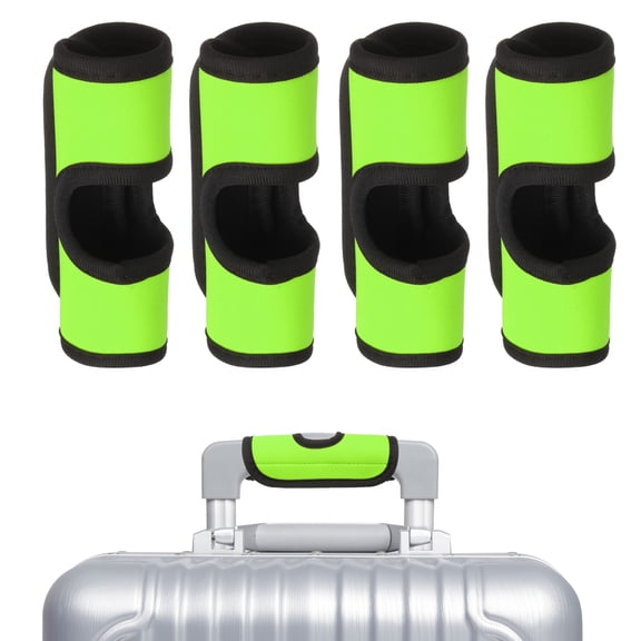 Uxcell Luggage Handle Wrap, 4 Pcs Hollow Neoprene Handbag Grip Cover Protector Luggage Identifiers for Luggage Suitcase Travel Bags, Grass Green
