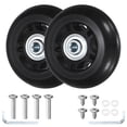thumbnail image 1 of Uxcell Luggage Suitcase Replacement Wheels [2pcs] - 68 x 24 mm Rubber Scooter Wheels Repair Kit for Trolley & Carry-on Roller Travel Suitcases - [Black], 1 of 6
