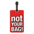 thumbnail image 1 of Luggage Tag (Not Your Bag), Funny Travel Baggage Bag Tag Suitcase Identifier Label for Women Men Red, 1 of 6