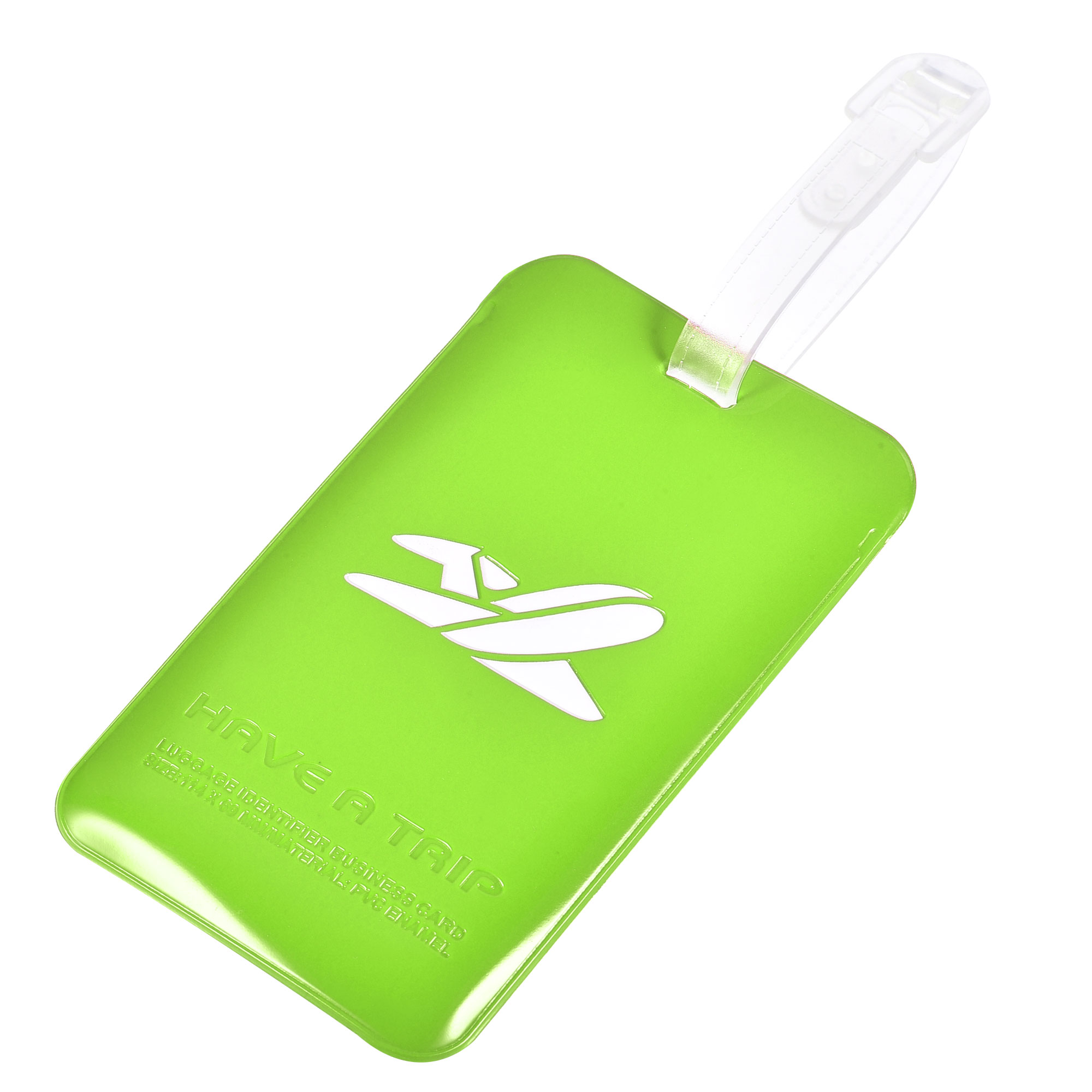 Uxcell Luggage Tag PVC Holders Baggage Label Identifier with Straps Green