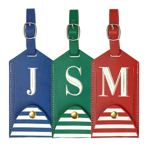 Uxcell Luggage Tags, Initial Letter Travel Luggage Blue/Green/Red