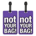 thumbnail image 1 of Uxcell Luggage Tags (Not Your Bag) Funny Travel Baggage Bag Tags Suitcase Identifier Labels for Women Men Purple, 1 of 6