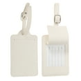 thumbnail image 1 of Uxcell Luggage Tags, PU Leather Travel Luggage Tags Identifier Suitcase Labels for Baggage Privacy Protection Accessories Ships White, 1 of 6