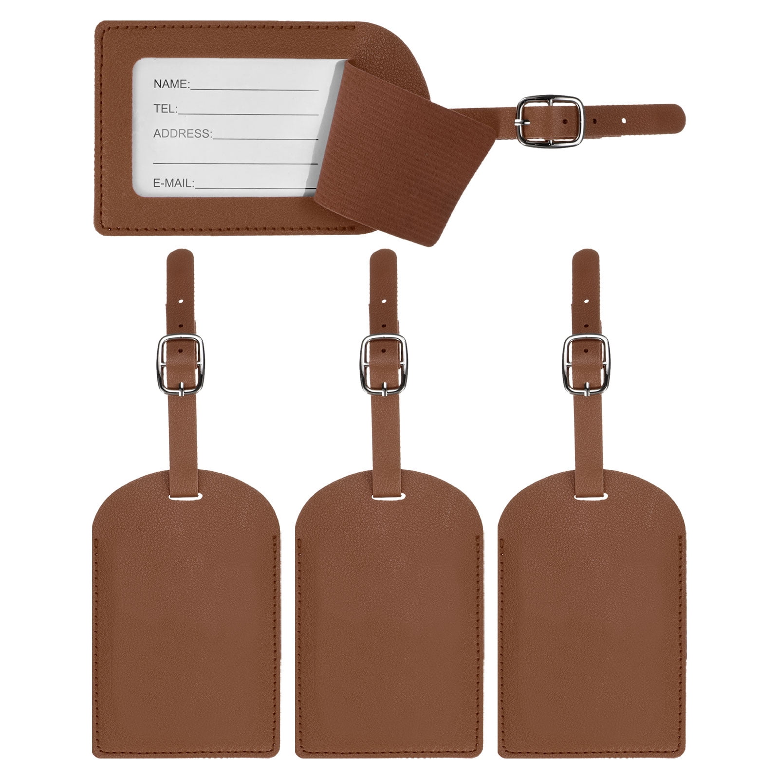 Uxcell Luggage Tags for Suitcase [4PCS] - Secure Privacy Cover Bag Tag ...