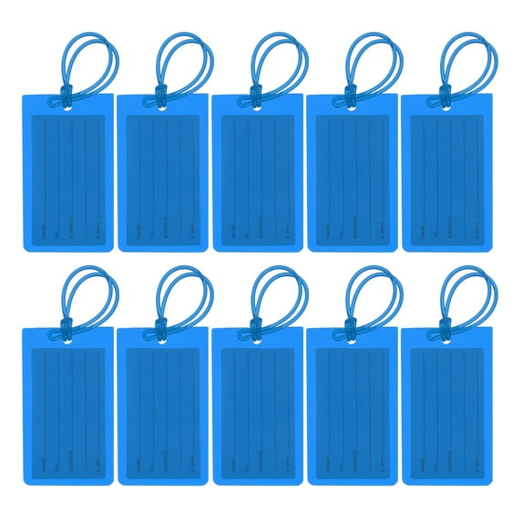 Uxcell Luggage Tags Flexible Travel Bag Name ID Identifier Label Tags Travel Essentials for Suitcases Blue