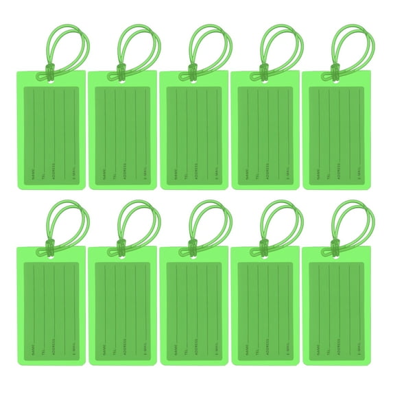 Uxcell Luggage Tags Flexible Travel Bag Name ID Identifier Label Tags Travel Essentials for Suitcases Green