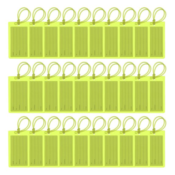 Uxcell Luggage Tags Flexible Travel Bag Name ID Identifier Label Tags Travel Essentials Light Green