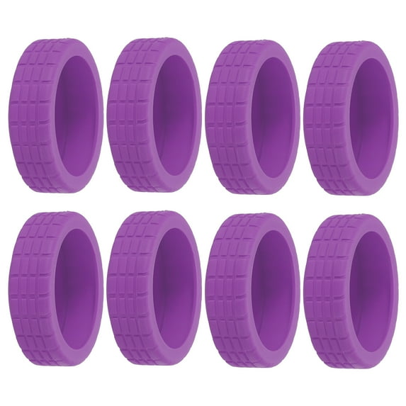 Uxcell Luggage Wheels Covers, Luggage Wheel Protector All-Inclusive Covers for Suitcase, Purple 8Pcs