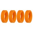 thumbnail image 1 of Uxcell Luggage Wheels Covers, Luggage Wheel Protector Covers Silicone Suitcase Wheel Covers for Suitcase, Orange 4Pcs, 1 of 7
