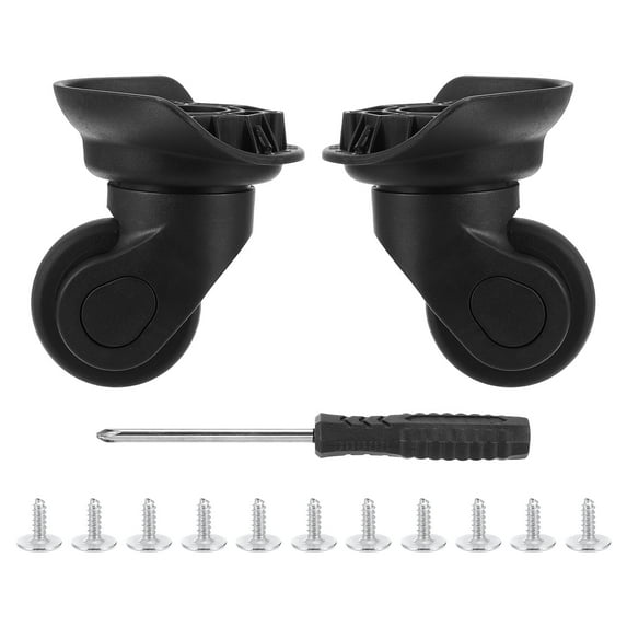 Uxcell Luggage Wheels Replacement, Suitcase Wheels Caster Repair, Black 1 Pair(1.3"/1.3"/1.3"/1.3")