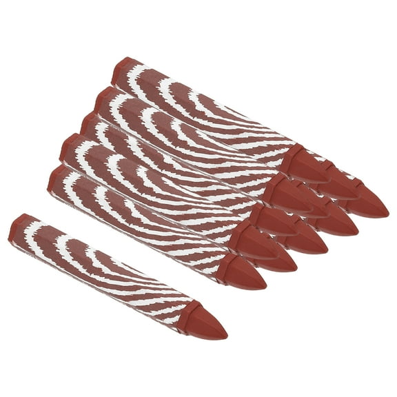 Uxcell Lumber Marking Crayons, 18 Pack 4.1"x0.6" Hex Wax Tire Marker Drawing Crayons Brown