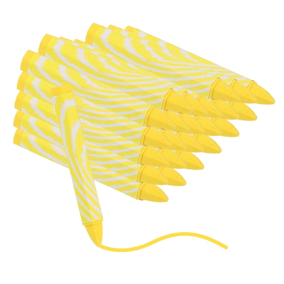 Uxcell Lumber Marking Crayons, 24 Pcs Yellow Hex Wax Tire Marker, 4.1" x 0.59" Hex Waterproof Drawing Crayons Furniture Marker for Wood, Glass, Cartons, Cloth, Stone, Ceramics