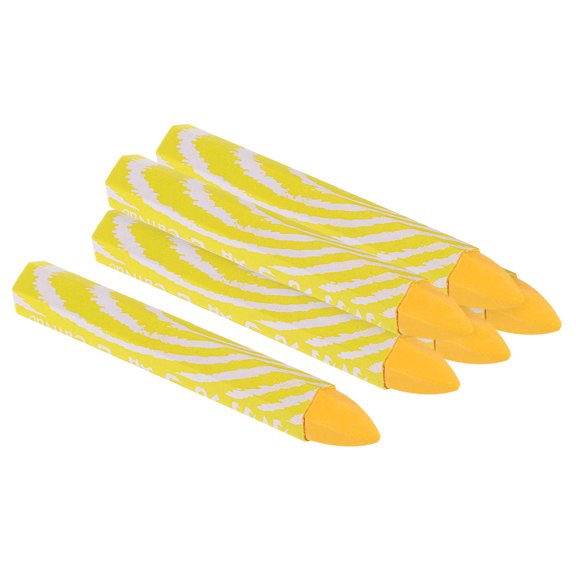 Uxcell Lumber Marking Crayons, 6 Pack 4"x0.55" Hex Wax Tire Marker Crayons Yellow