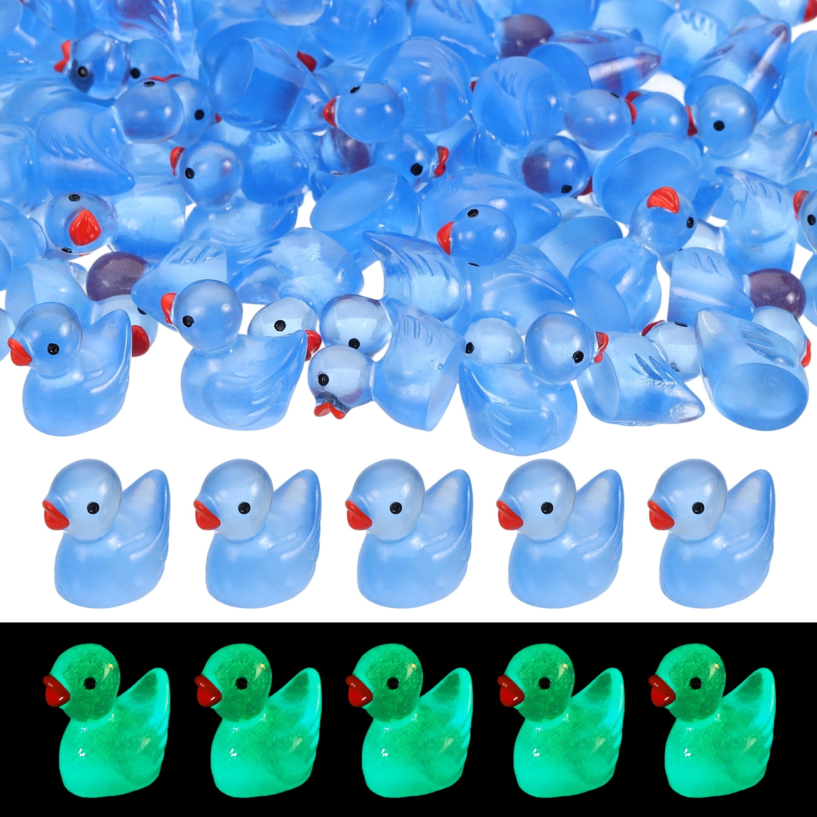 Uxcell Luminous Mini Resin Ducks, Cute Glow in the Dark Tiny Ducks to ...
