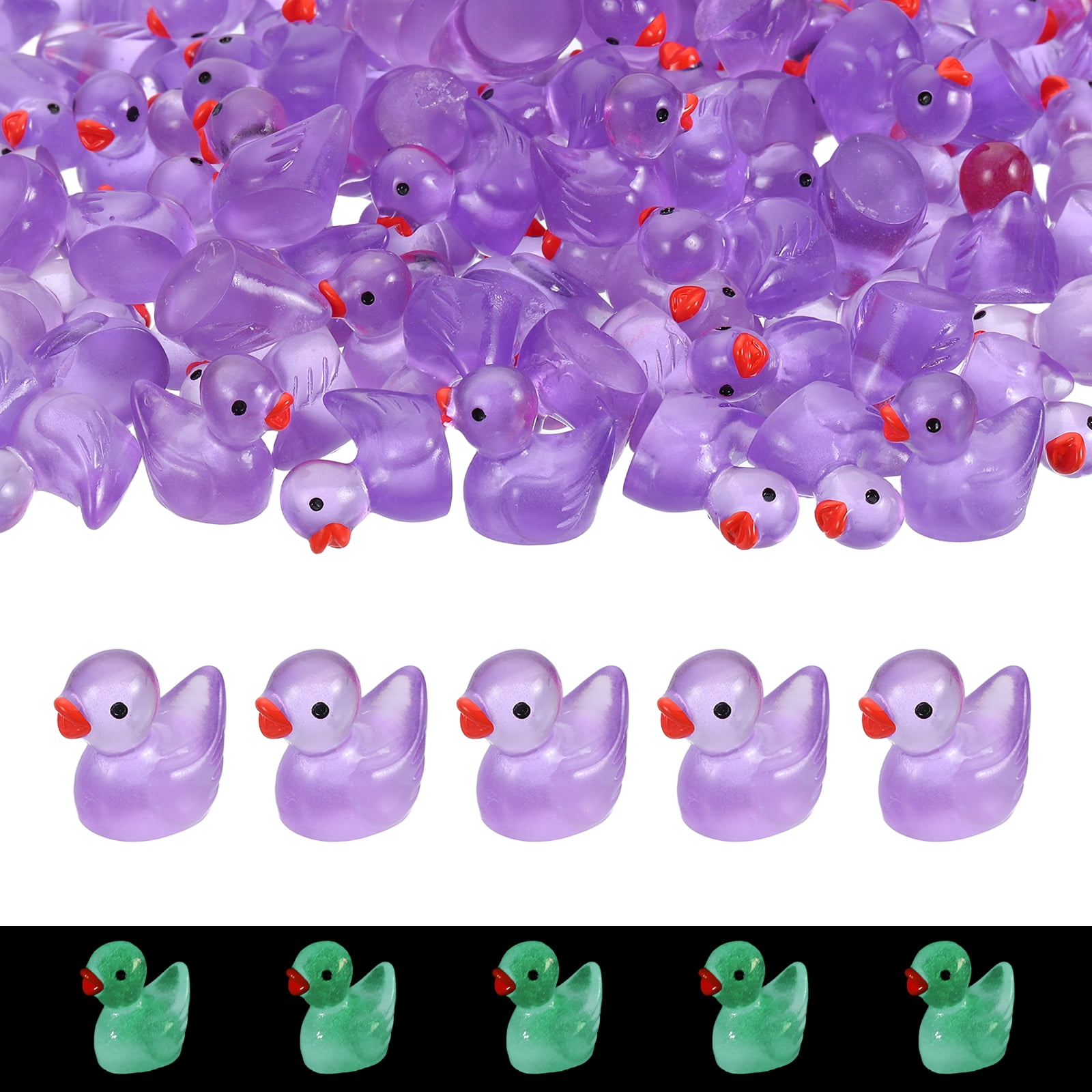 Luminous Mini Resin Ducks, Cute Glow in the Dark Tiny Ducks to Hide ...