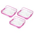 thumbnail image 1 of Uxcell M Size Clear Toiletry Bag Makeup Cosmetic Pouch with Zipper, Rose Red 3 Pack, 1 of 6