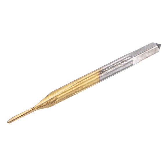 Uxcell M0.9 x 0.225 Cobalt High Speed Steel Straight Flute Machine Thread Tap Titanium Coated