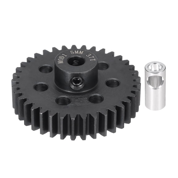 Uxcell M1 37T Pinion Gear Set with Adapter Shaft, 1 9/16" x 1 9/16" Motor Gears