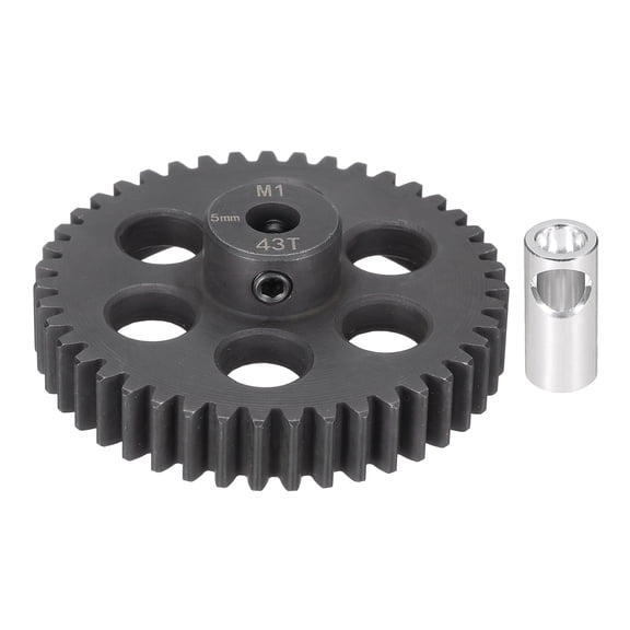 Uxcell M1 43T Pinion Gear Set with Adapter Shaft, 1 3/4" x 1 3/4" Motor Gears