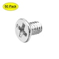 thumbnail image 1 of Uxcell M1.4x2.5mm Phillips Screw Fastener Silver Tone 2.5mm Dia Screw Head 50 Pack, 1 of 5